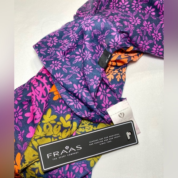 Wrap Scarf floral geometric from FRAAS 72” L - Picture 3 of 12